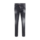 Dsquared² Black Cotton Slim Fit Jeans